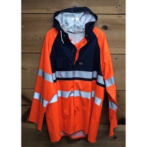 Helly Hansen Workwear Visibility Waterproof Jacket Mens Size Large Reflective